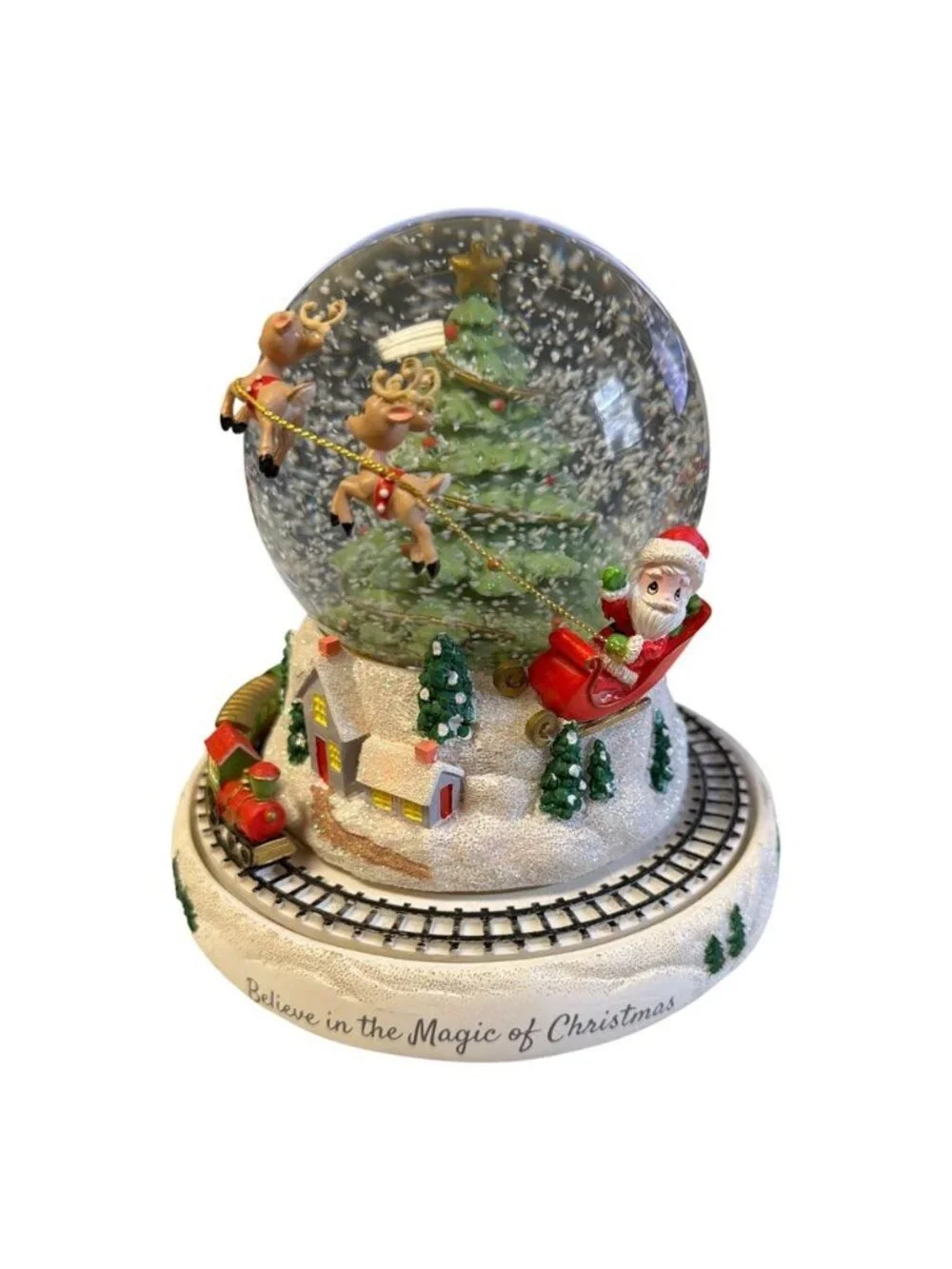 Precious Moments 221106 Believe in The Magic of Christmas LED Musical Rotating R